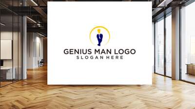 Genius man logo Wall mural