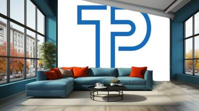 letter tp logo design Wall mural