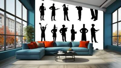 Chef silhouette. Good use for symbol, logo, web icon, mascot, sign, or any design you want. Wall mural