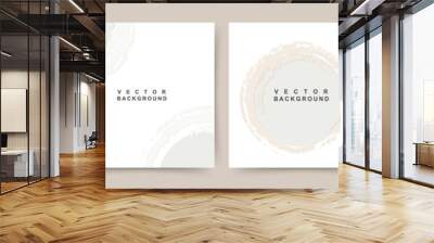 Abstract neutral background with geometric textures in pastel colors. Set of vector banner templates for card, presentation, poster, social media post, advertising Wall mural