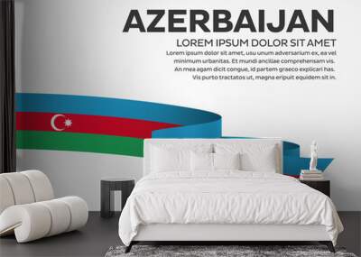 Azerbaijan flag background Wall mural