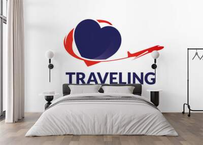 Traveling Logo Wall mural