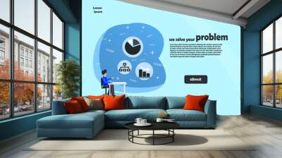 design web illustrtion economic business Wall mural