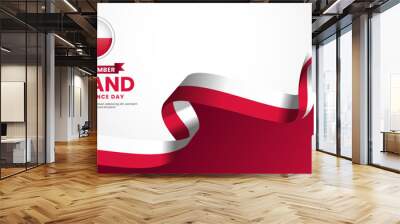 Poland Independence Day November 11th Celebration Background Design with blank space area for text Wall mural