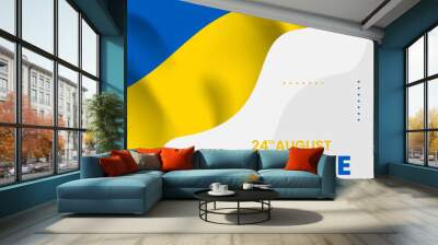 Ukraine Independence Day banner background template Wall mural