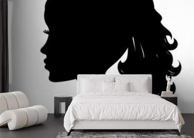 Beautiful woman silhouette Wall mural