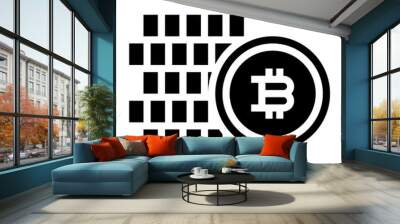 bitcoin glyph icon Wall mural