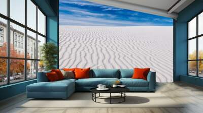 tranquil image of white sand dunes and beautiful blue sky, white sands national monument Wall mural