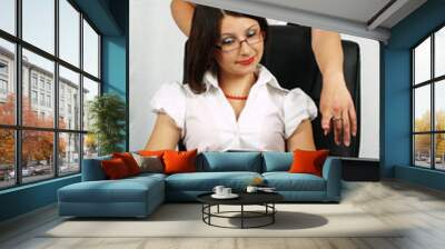 two attractive business woman Wall mural