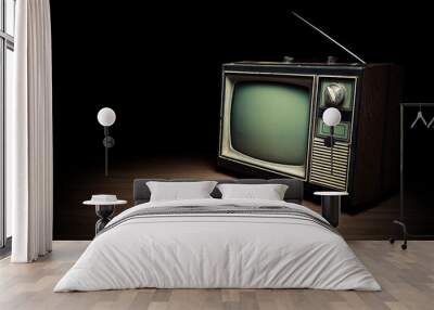 Retro television set/ high contrast image Wall mural