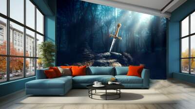 sword in the stone excalibur Wall mural