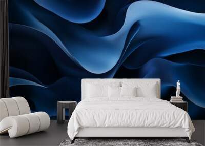 Abstract Blue Waves. Wall mural