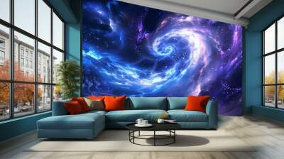 Cosmic Swirl: A Galaxy in Motion Wall mural