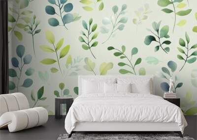 Watercolor Floral Pattern. Wall mural