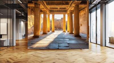 Ancient Roman Ruins with Columns Wall mural