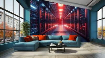 Server Room design modern futuristic Wall mural