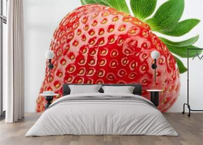 Strawberry fruit isolated on white background  Wall mural