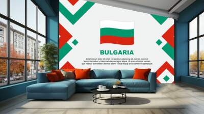 Bulgaria Flag Abstract Background Design Template. Bulgaria Independence Day Banner Wallpaper Vector Illustration. Bulgaria Template Wall mural