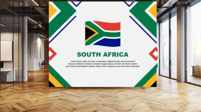 South Africa Flag Abstract Background Design Template. South Africa Independence Day Banner Wallpaper Vector Illustration. South Africa Flag Wall mural