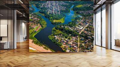 aerial view of beach Wall mural