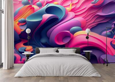 colorful background, colorful wallpaper, abstract Wall mural