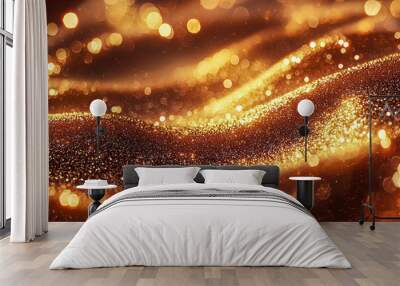 Golden Glitter: A Photorealistic Smooth Surface Background Wall mural