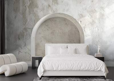 Minimalist Plaster Archway: A Simple yet Striking Feature in the Wall Wall mural