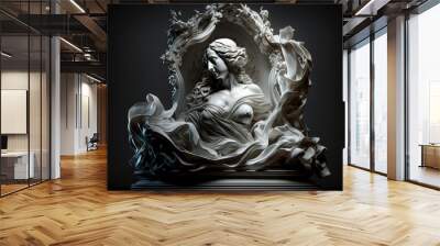 Timeless Elegance: A Captivating Classic Marble Sculpture, Perfect for Adding Sophistication created with Generative AI technology Wall mural