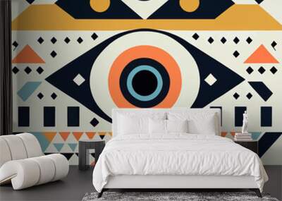 geomtric abstract eye Wall mural