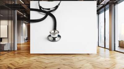 stethoscope partial view with white background, text space Wall mural