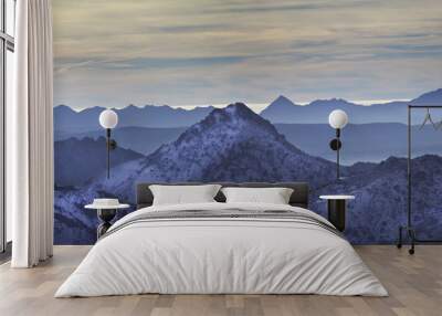 abstarct blue panorama, sierra nevada.. Wall mural