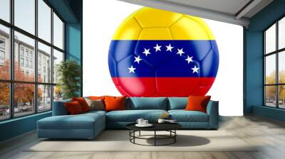 Soccer football ball with flag of Venezuela Wall mural