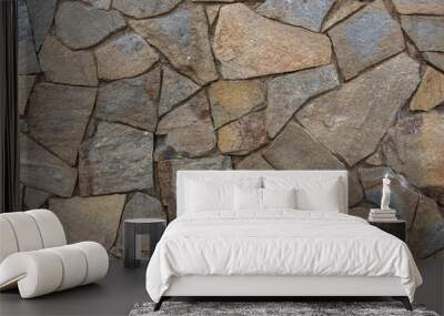 old stone masonry wall texture background, natural stone background rock texture and background stone Wall mural