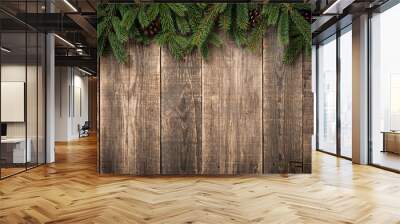 Christmas and New Year background Wall mural