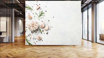 Cooking background with spices and herbs Wall mural