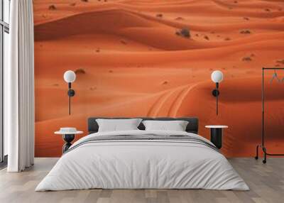 Luxurious cars driving through desert landscapes with warm sunlight Wall mural