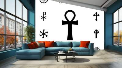 religion symbol, ankh icon. Element of religion symbol illustration. Signs and symbols icon can be used for web, logo, mobile app, UI, UX Wall mural