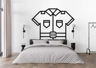 shirt. Jungle line icon. Element of jungle for mobile concept and web apps illus Wall mural