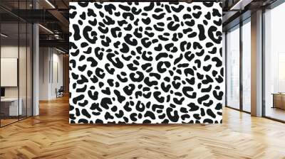 Seamless vector leopard pattern.  Trendy stylish wild gepard, leopard print. Animal print background for fabric, textile, design, advertising banner. Wall mural