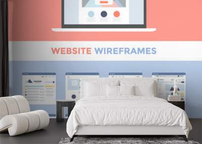 Website Wireframes Wall mural