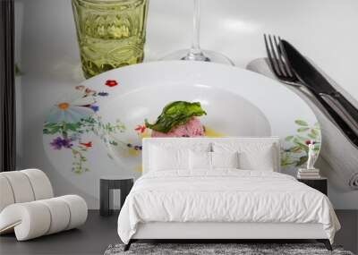 creamed cod with red turnip Wall mural