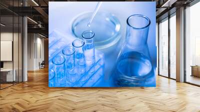 science laboratory test tubes , laboratory equipment Wall mural