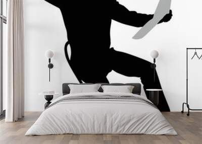 man reading paper Wall mural