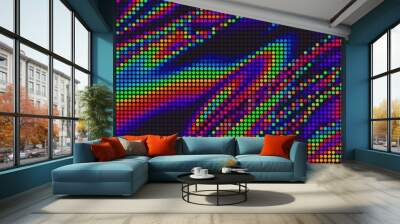 trippy psychedelic colorful neon geometric shapes abstract background Wall mural