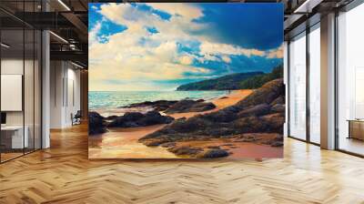 Sunset at Naithon beach. Phuket, Thailand Wall mural