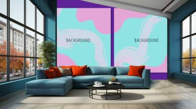 Hand drawn abstract design background. Social media template. Wall mural