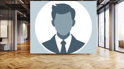 Professional businessman avatar icon  suit and tie profile illustration Wall mural