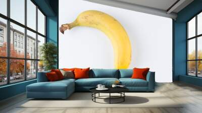 Banana isolated on a white background. Tropical fruit Wall mural