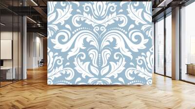 Orient vector classic pattern. Seamless abstract background with vintage elements. Orient blue and white pattern. Ornament for wallpapers and packaging Wall mural