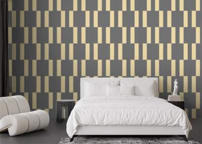 Seamless background for your designs. Modern ornament. Geometric abstract golden pattern Wall mural